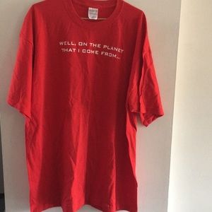 Red tee shirt size x-large